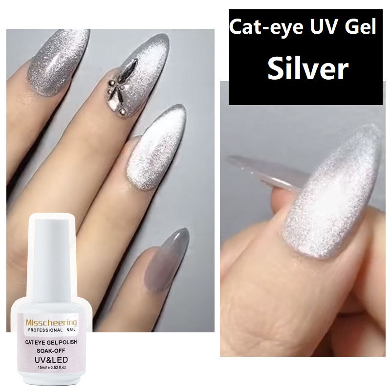 Rainbow Magnetic Cat Eye UV Gel + Magnetic Stick