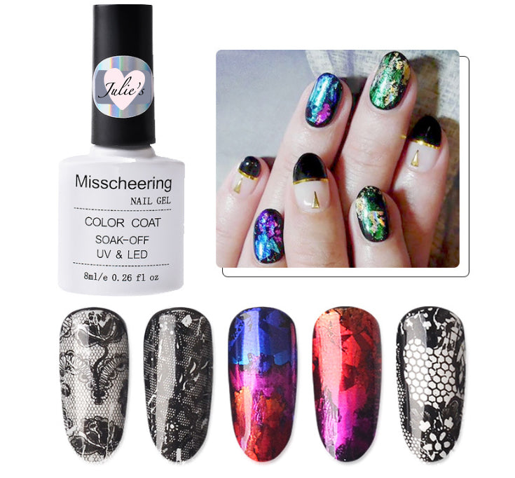 Nail foil transfer adhesive gel