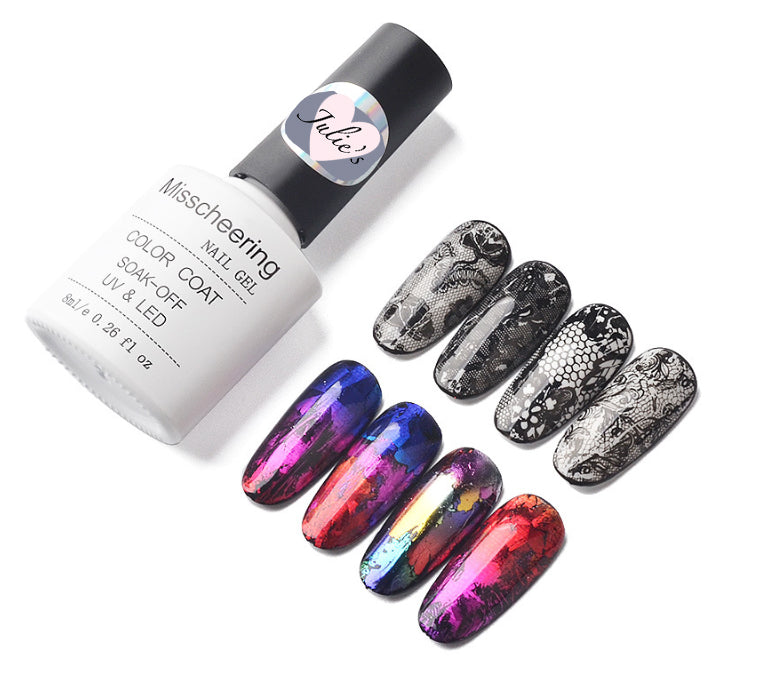 Nail foil transfer adhesive gel