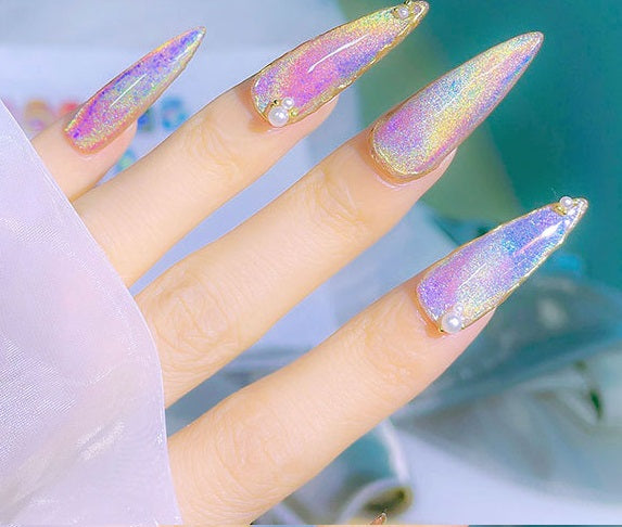 Rainbow Magnetic Cat Eye UV Gel + Magnetic Stick