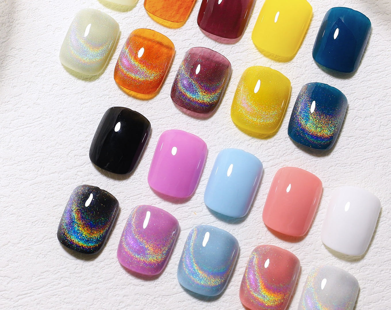 Rainbow Magnetic Cat Eye UV Gel + Magnetic Stick