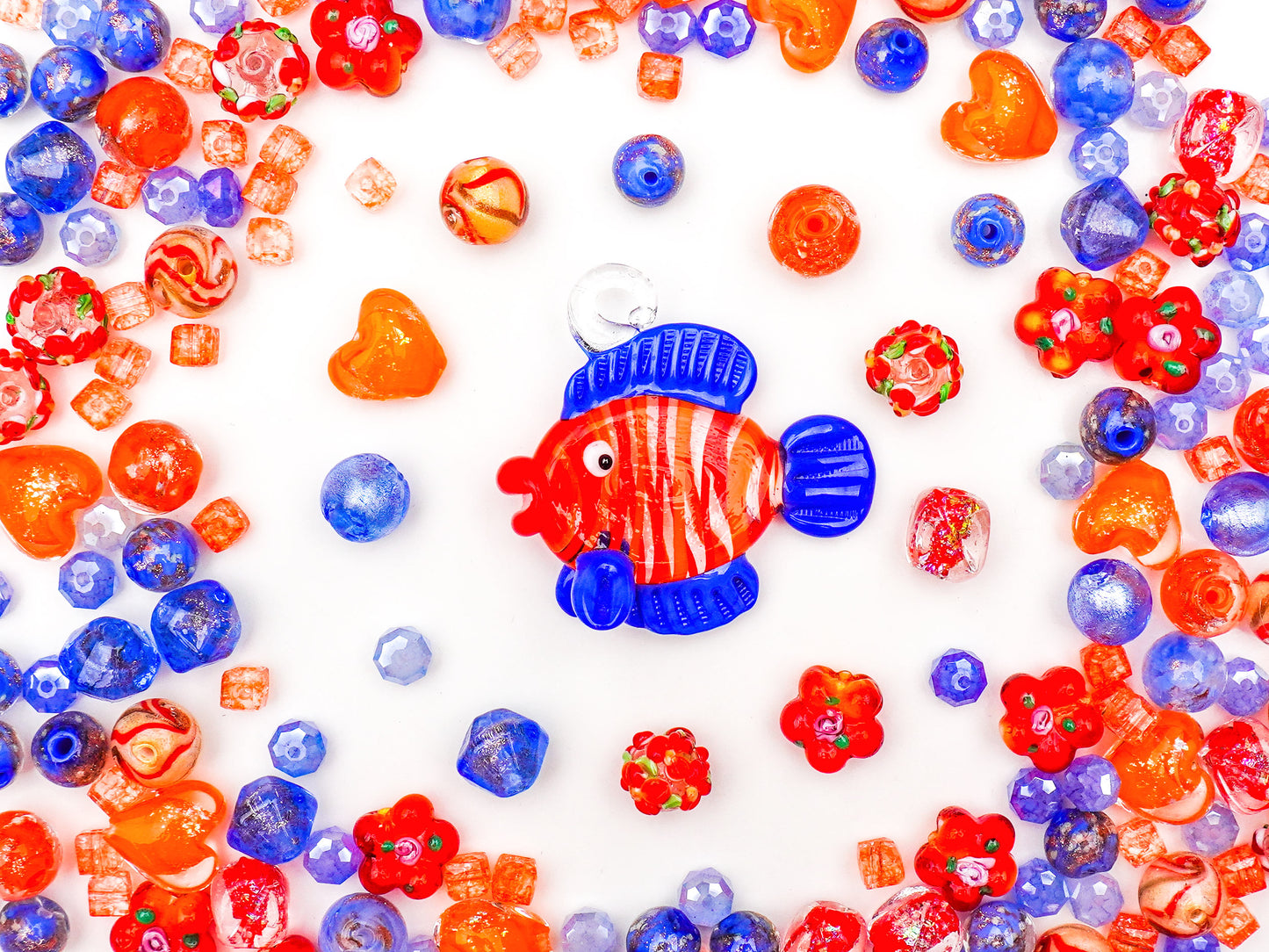 JP0293.ポップなうみさんぽ（とんぼ玉シリーズ）（夜光）（第20弹）