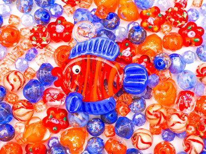 JP0293.ポップなうみさんぽ（とんぼ玉シリーズ）（夜光）（第20弹）